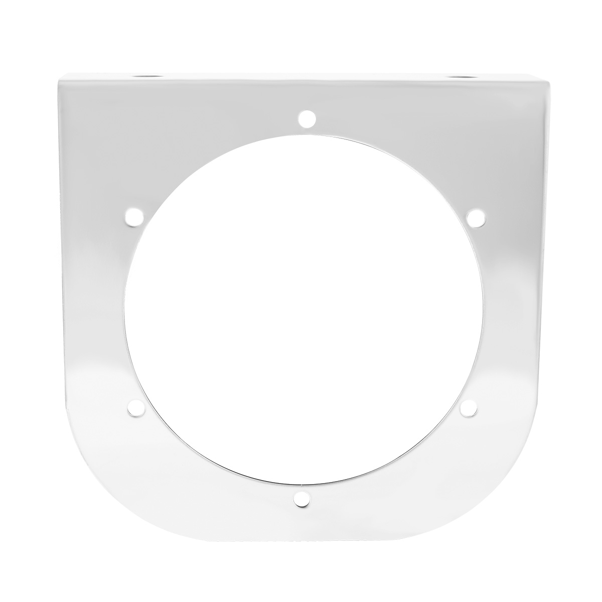 Stainless Light Bracket With Single 4" Light Cutout - Thumbnail 2