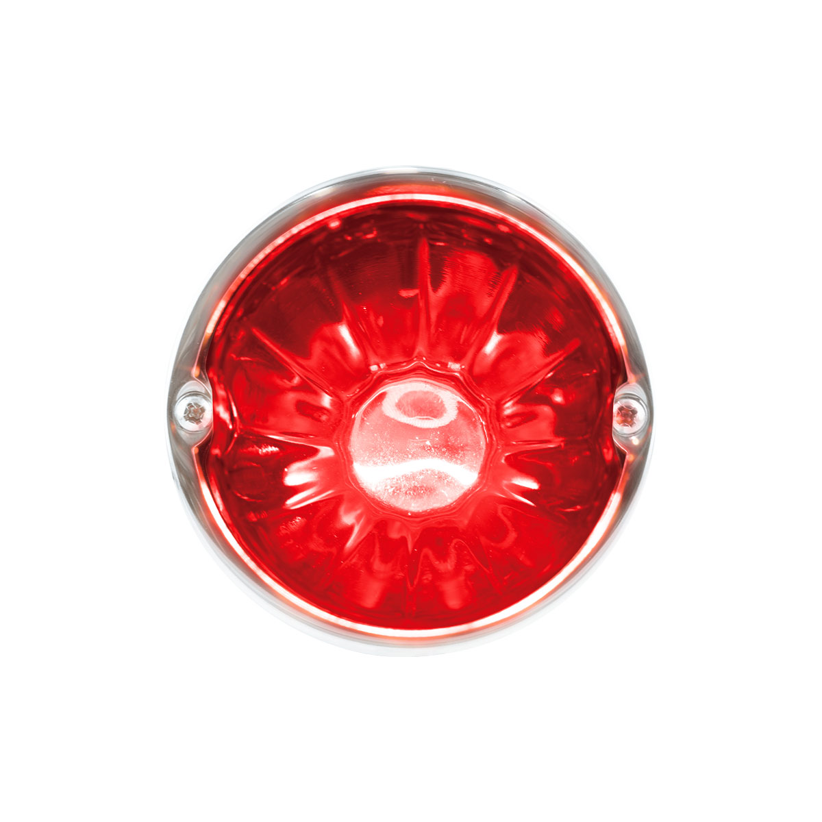 Dual Function Glass Watermelon Flush Mount Kit With LED Bulb - Red LED/Red Lens - Thumbnail 3