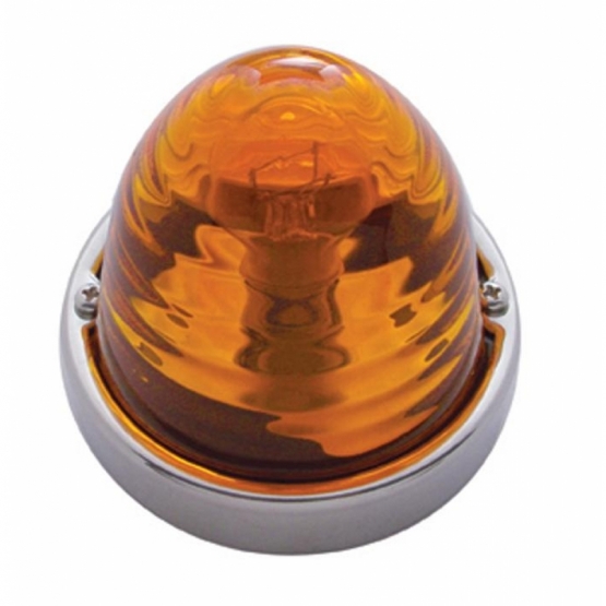 Glass Beehive Flush Mount Kit - Amber - Thumbnail 2