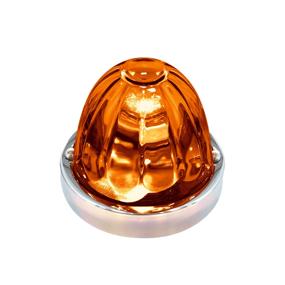 Glass Watermelon Flush Mount Kit - Amber