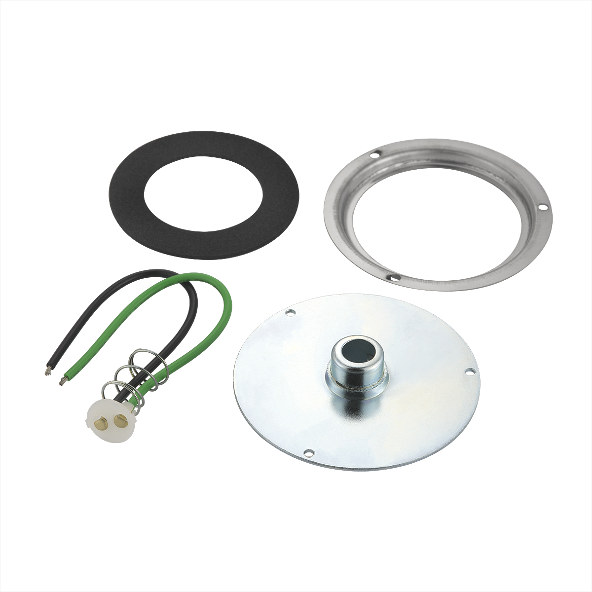 Medium Amber Watermelon Glass Light Kit Without Lens, Bulb, & Screws - Thumbnail 2