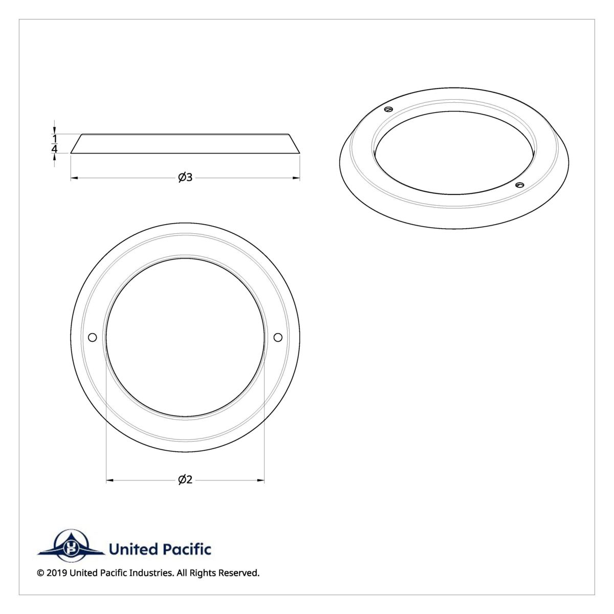 Stainless Steel Light Bezel For 2" Grommet Mounted Light - Thumbnail 3