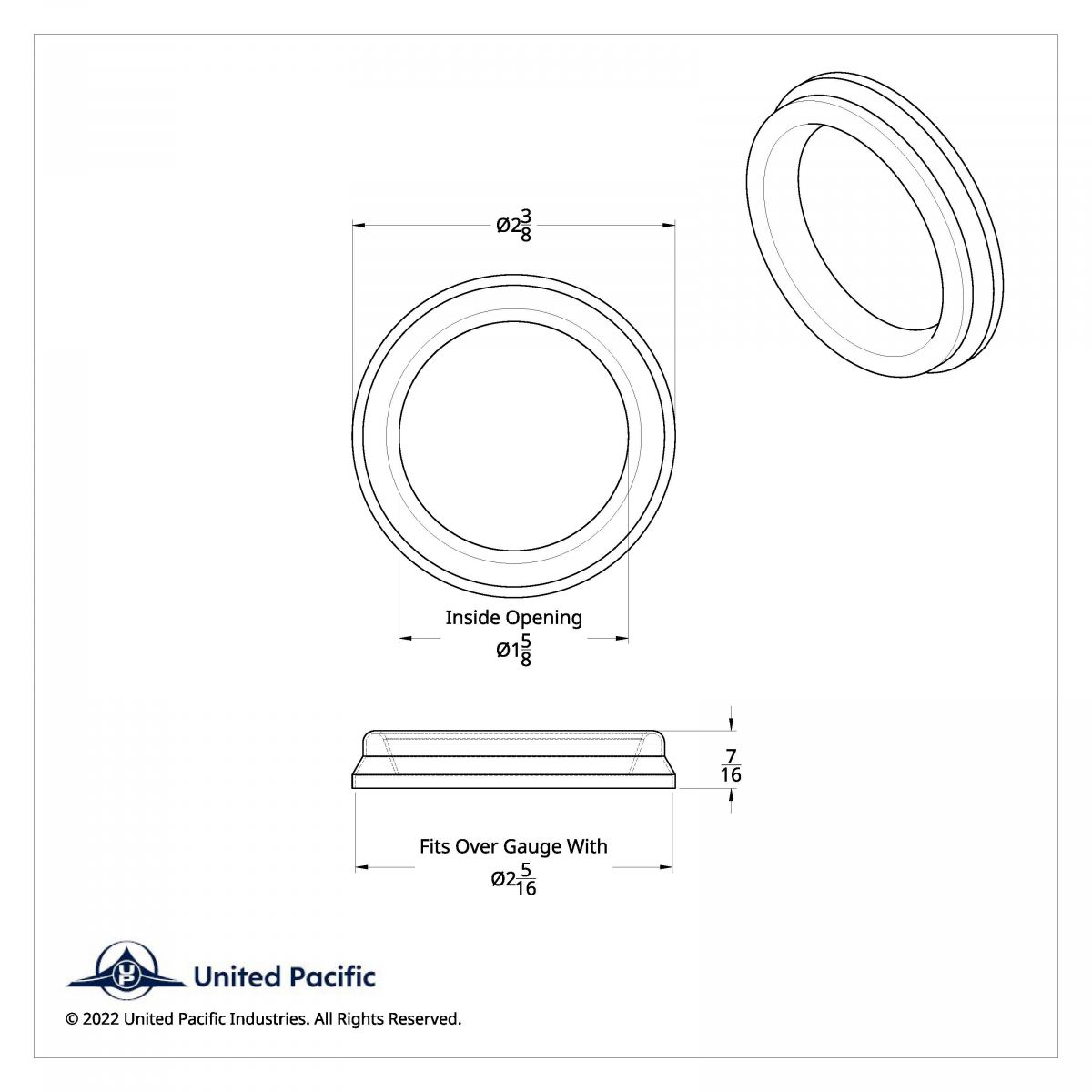 Chrome Steel Small Gauge Bezel For 2005 & Older Kenworth And Peterbilt - Thumbnail 5