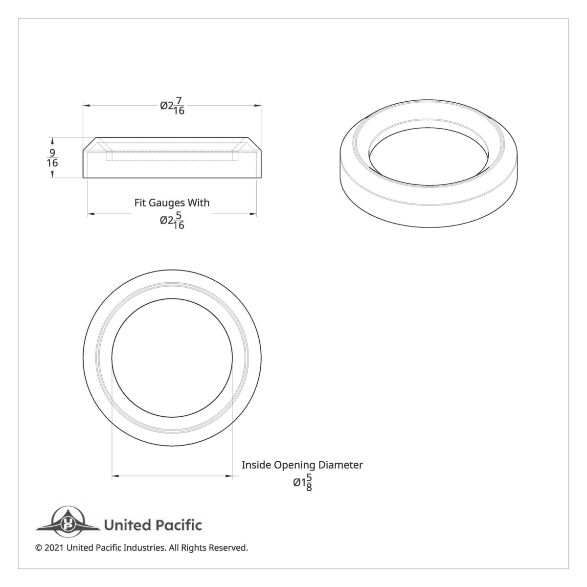 Chrome Plastic Small Gauge Bezel For 1996-2010 Freightliner Century - Thumbnail 3