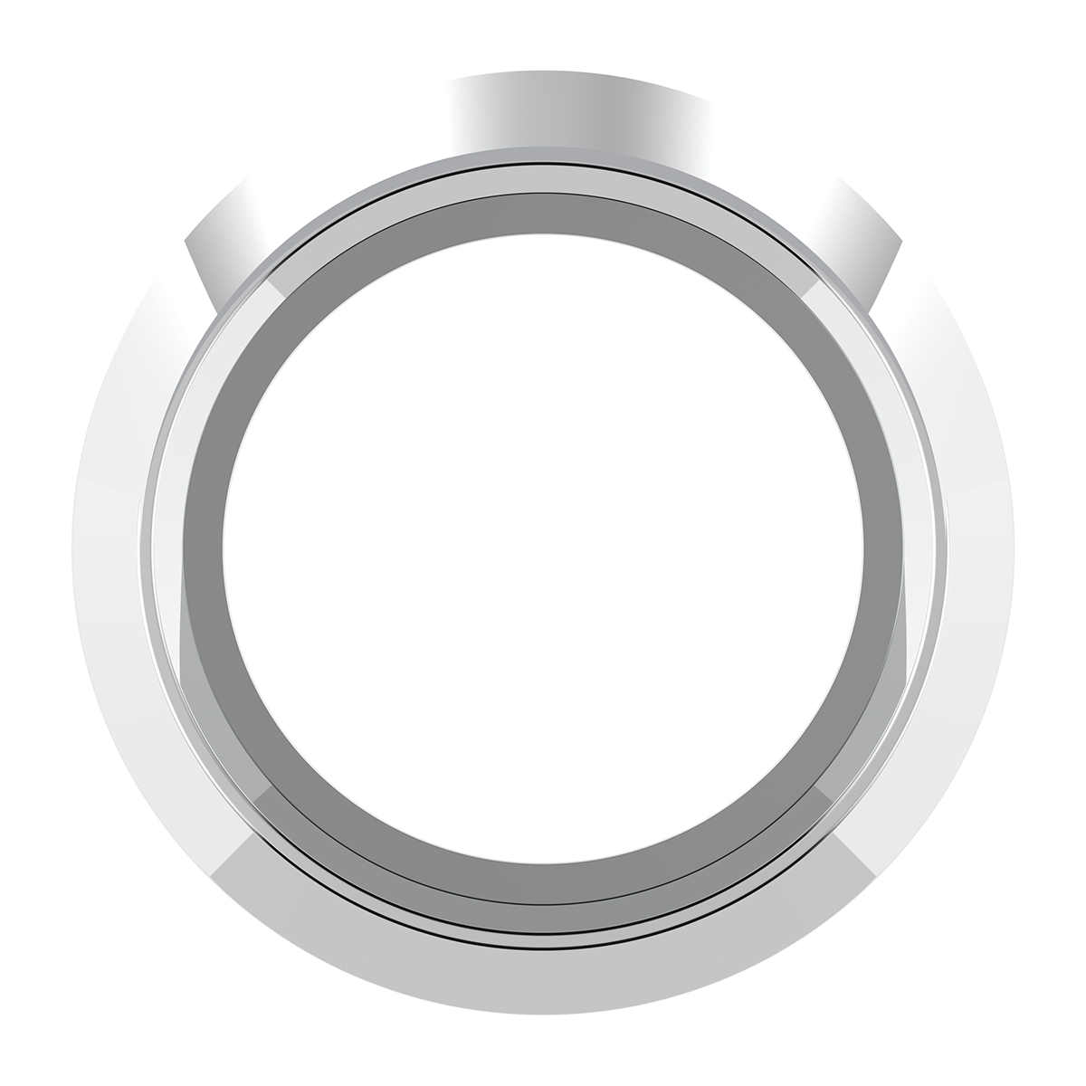 Chrome Plastic Small Gauge Bezel With Visor For 1996-2010 Freightliner Century - Thumbnail 2
