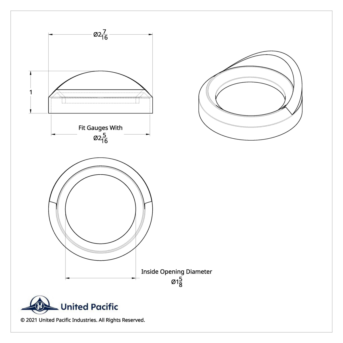 Chrome Plastic Small Gauge Bezel With Visor For 1996-2010 Freightliner Century - Thumbnail 7