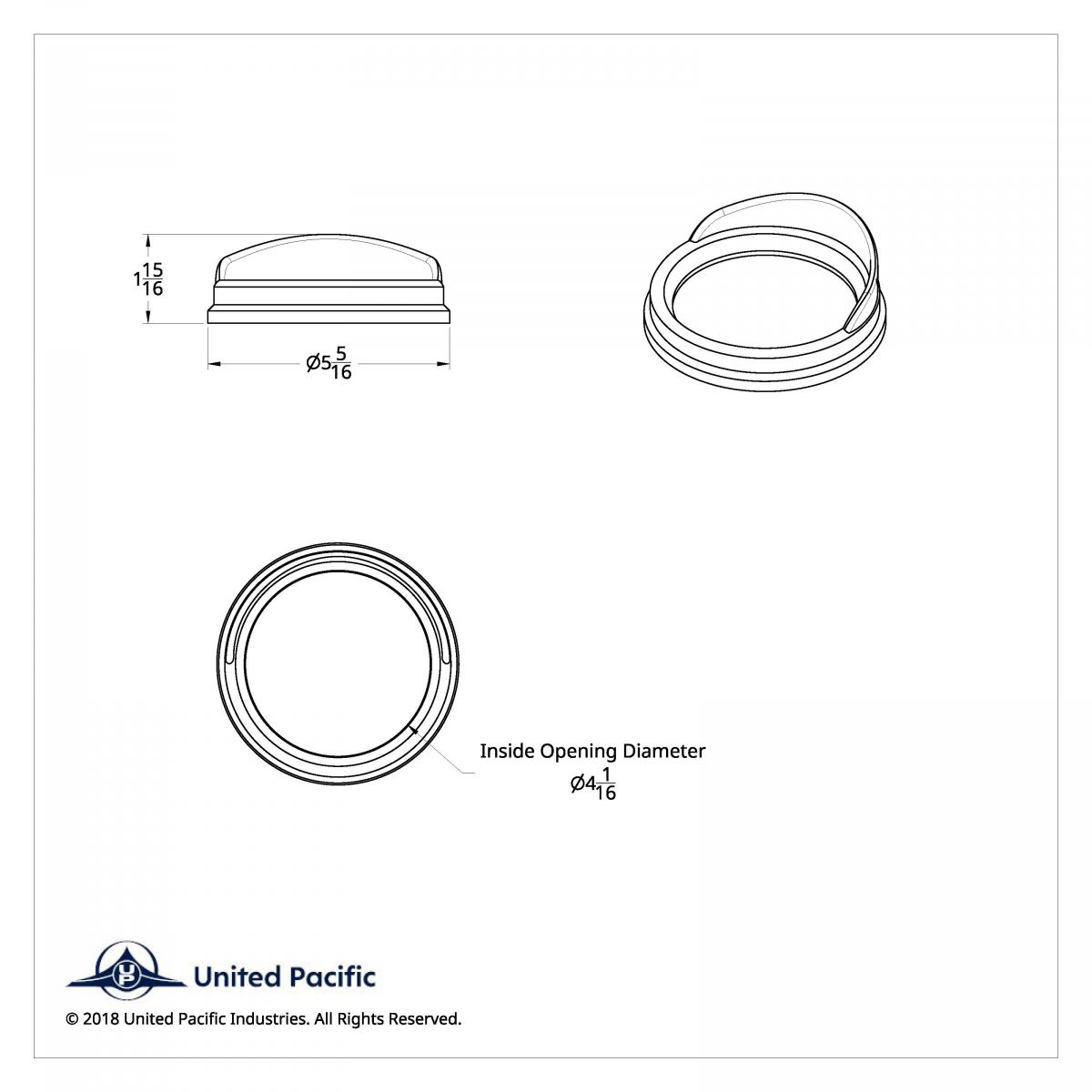 Speed/Tachometer Gauge Bezel With Visor For Kenworth - Classic Design - Thumbnail 4
