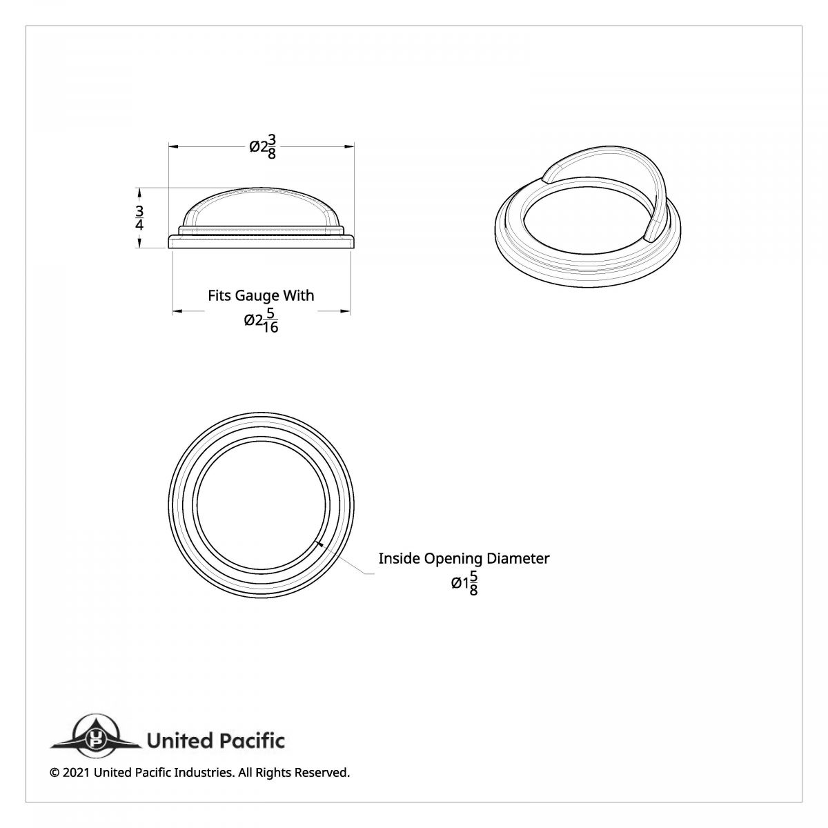 Chrome Small Gauge Bezel With Visor For Freightliner - Thumbnail 7