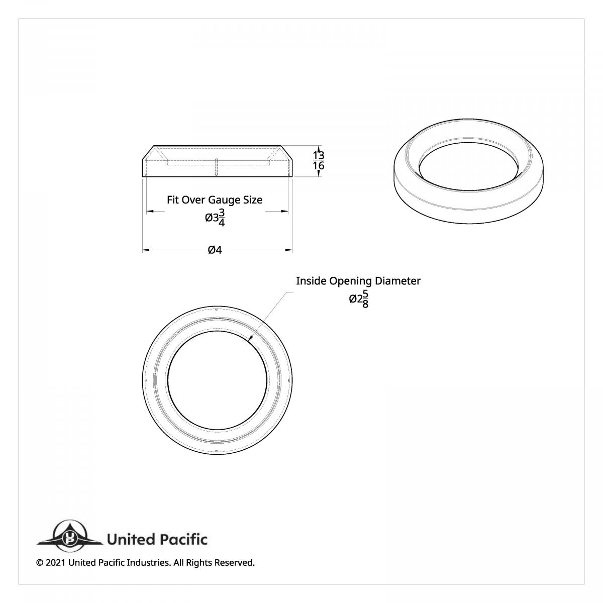 Speed/Tachometer Gauge Bezel For Freightliner/Peterbilt Trucks - Thumbnail 5