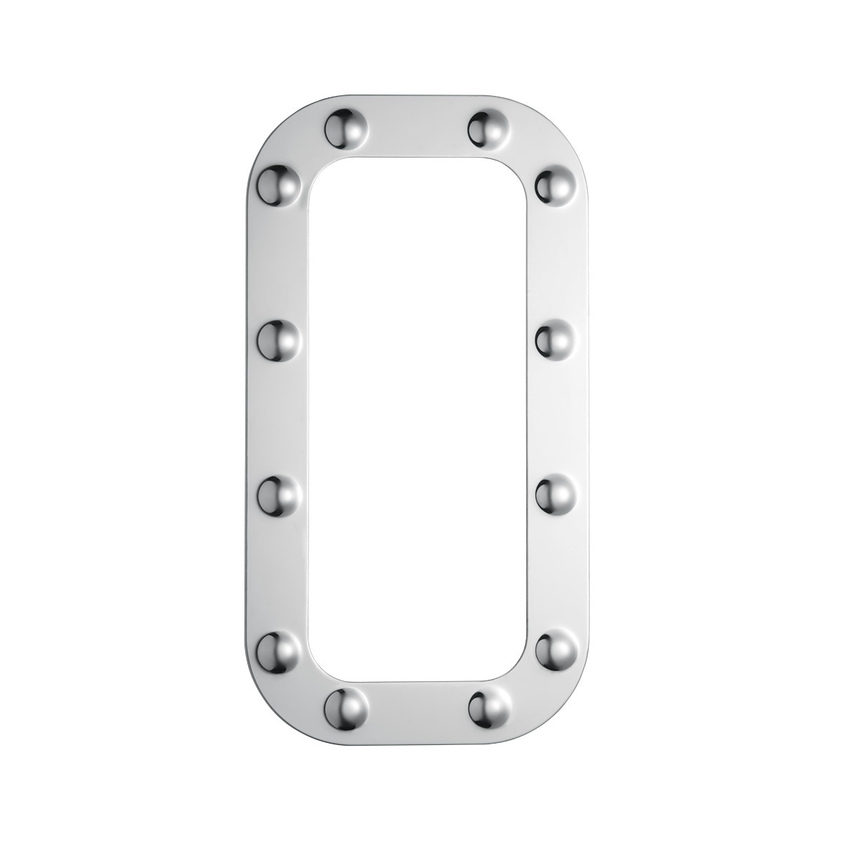 Peterbilt Stainless Dimpled Vent Door Trim (Card of 2) - Thumbnail 5