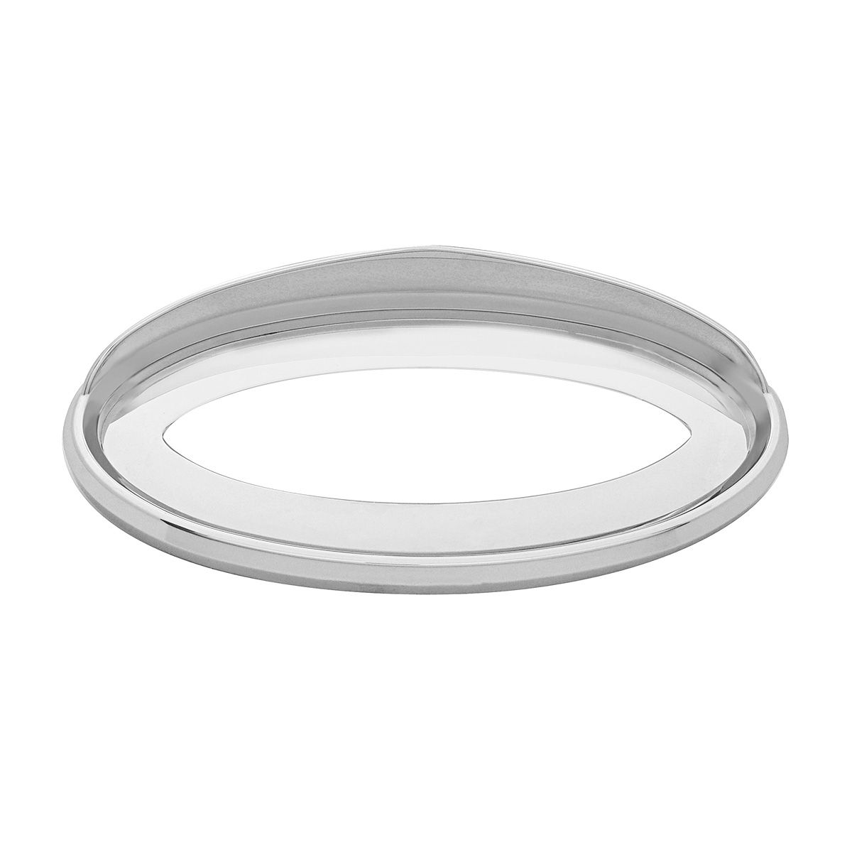 Chrome Bezel With Visor For 7-7/8" X 3-1/4" Peterbilt Emblem