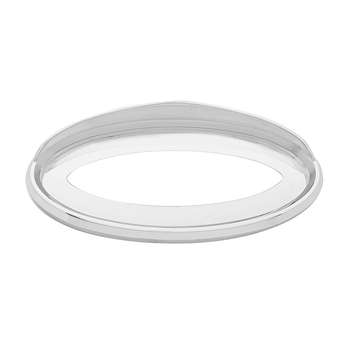 Chrome Bezel With Visor For 7-7/8" X 3-1/4" Peterbilt Emblem - Thumbnail 3