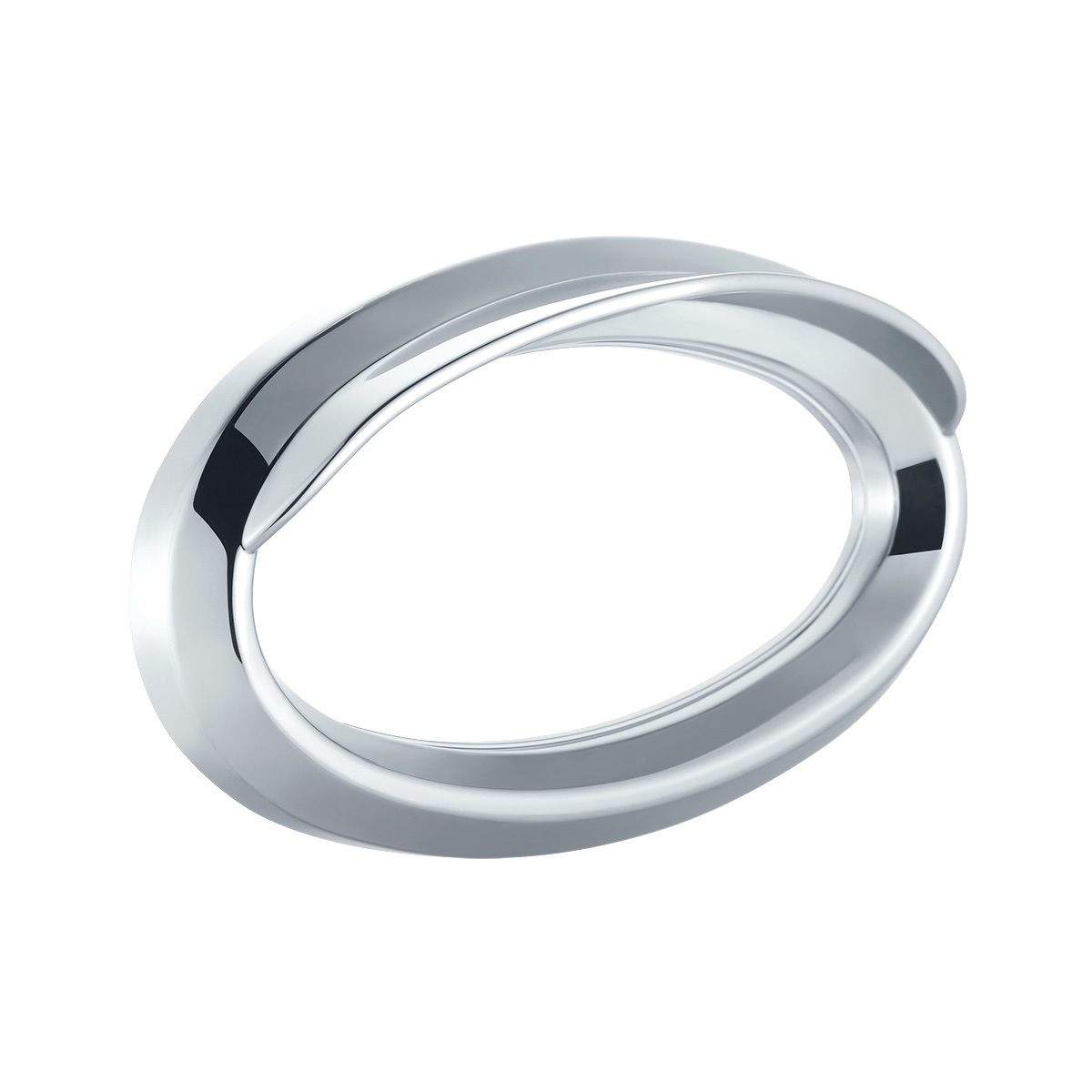 Chrome Plastic Bezels With Visor For 3" X 1-1/8" Peterbilt Door Emblem (Card of 2) - Thumbnail 7