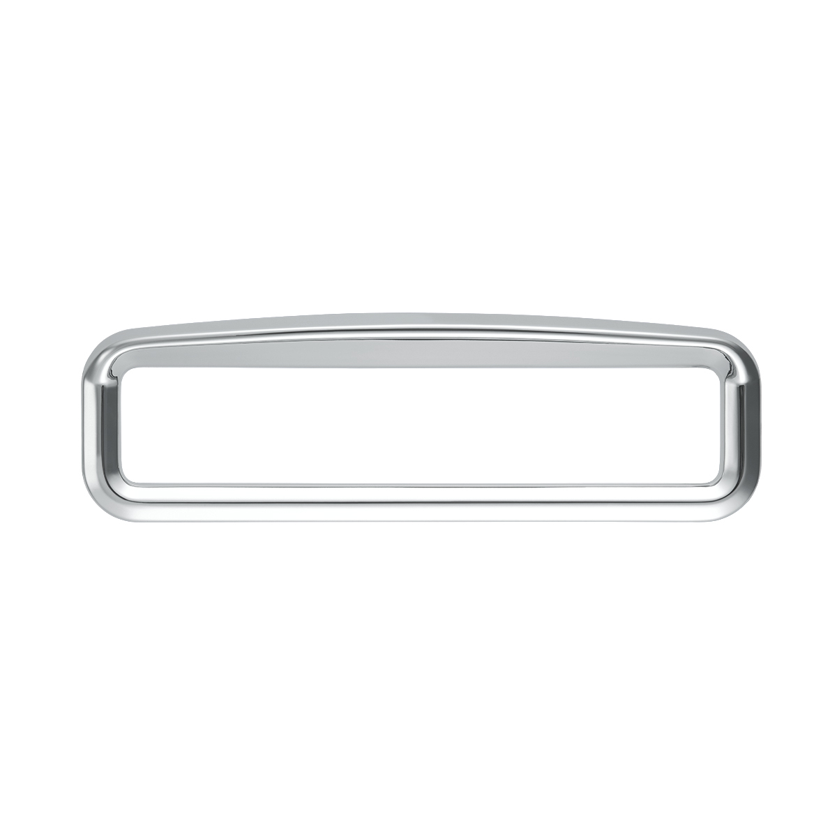 Chrome Bezel With Visor For 4-3/8" X 7/8" Kenworth Glove Box Emblem - Thumbnail 8