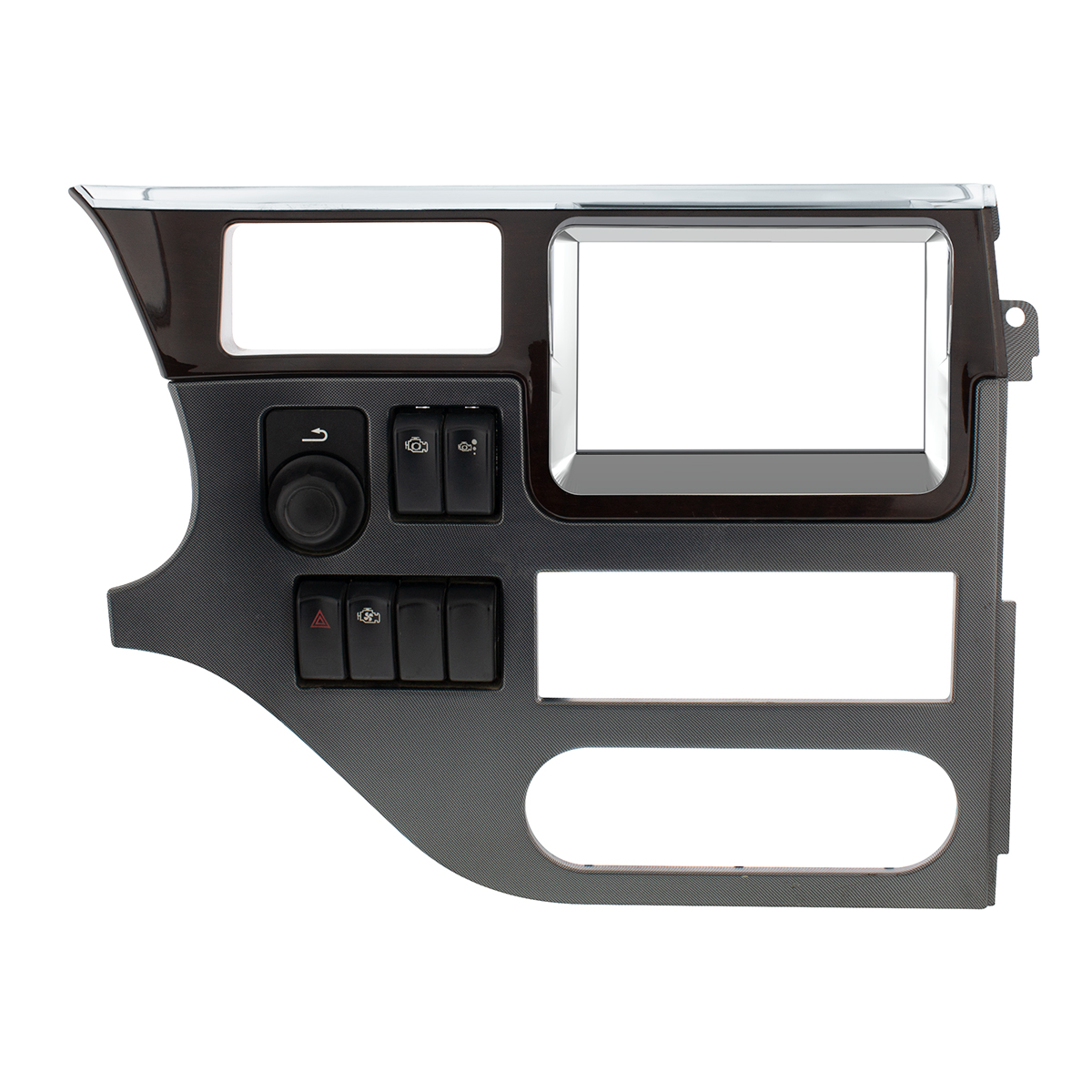 Chrome Plastic 7" Navigation Screen Bezel For 2012-2021 Peterbilt 579 - Thumbnail 6