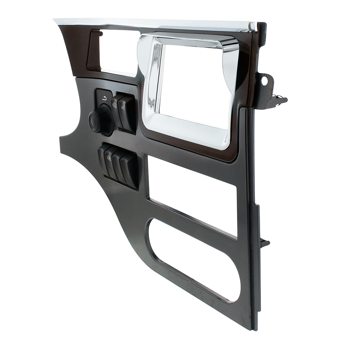 Chrome Plastic 7" Navigation Screen Bezel For 2012-2021 Peterbilt 579 - Thumbnail 7