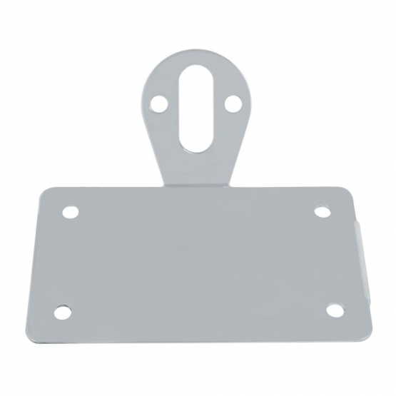Bobber Style Horizontal Side Mount License Plate & Light Bracket For Motorcycle - Thumbnail 2