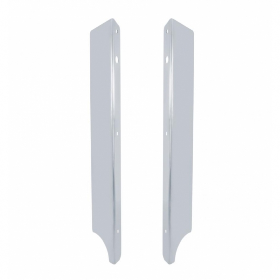 Stainless Steel Peterbilt 379 Side Grille Deflector - 4 Headlight System (Pair)