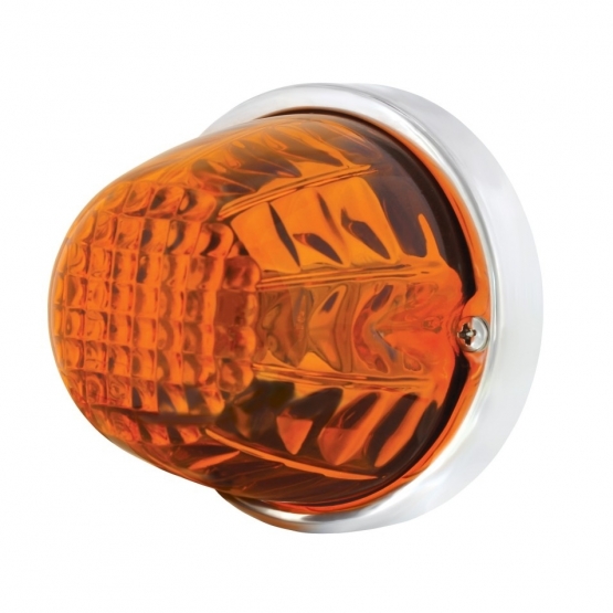 Glass Crystal Flush Mount Kit - Dark Amber
