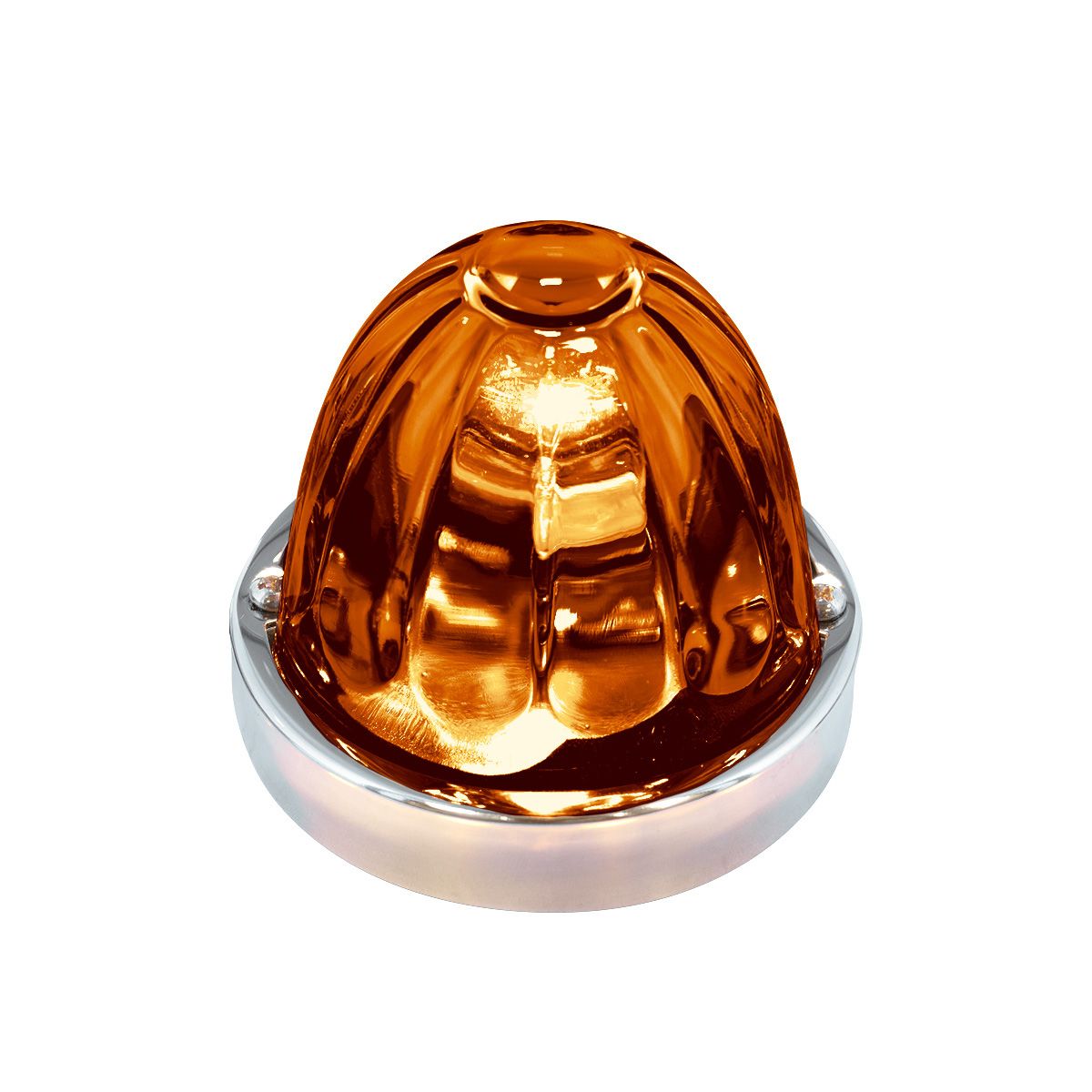 Glass Watermelon Flush Mount Kit - Dark Amber