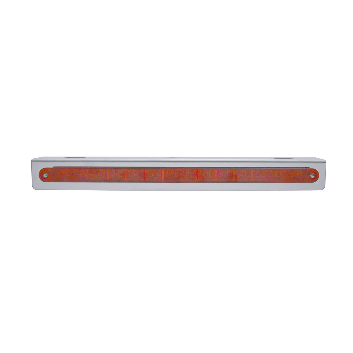12-3/4" Stainless Light Bracket With 14 LED 12" Light Bar - Red LED/Red Lens - Thumbnail 2