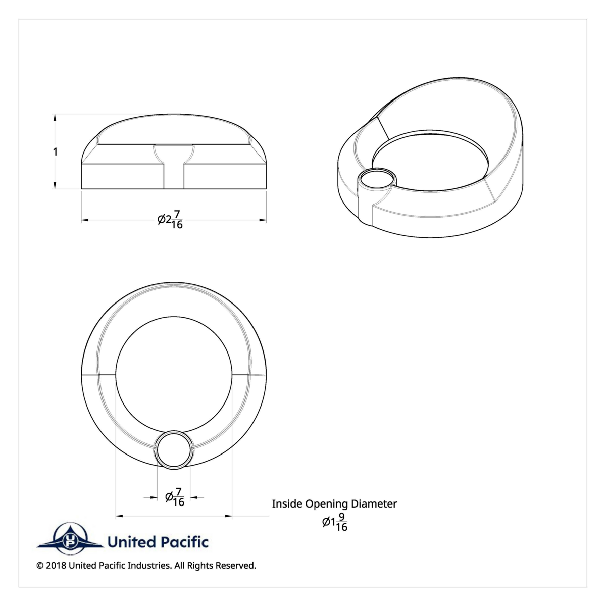 Universal Small Gauge Bezel With Visor - Indented - Thumbnail 3