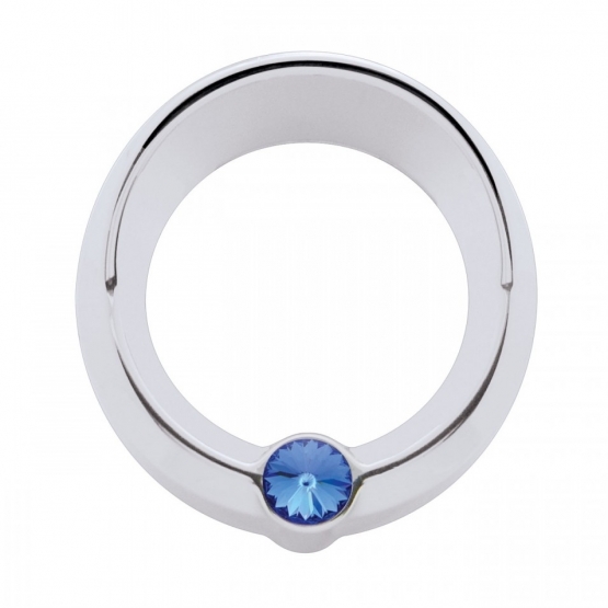 Signature Series Small Gauge Bezel With Visor For Freightliner - Blue Crystal