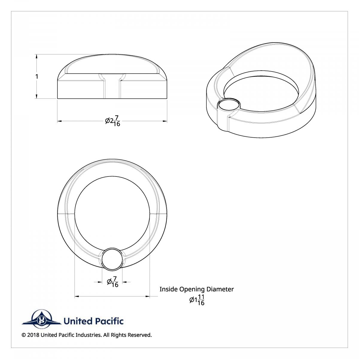 Signature Series Small Gauge Bezel With Visor For Freightliner - Clear Crystal - Thumbnail 2