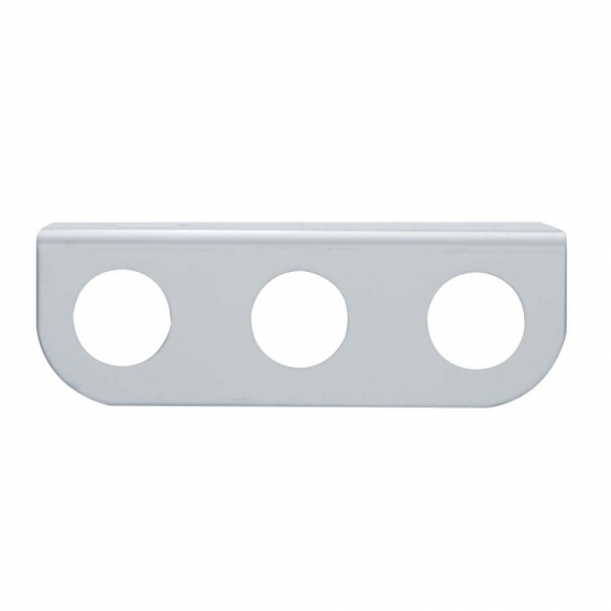 Stainless Mini Light Bracket With Three 13/16" Round Cutouts (Bulk)