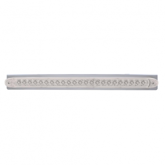 17-5/16" SS Reflector Light Bracket With 23 LED 17-1/4" Reflector Light Bar -Red LED/Clear Lens