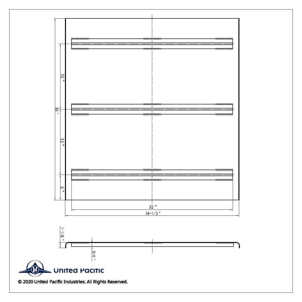 36" X 34-1/2" Aluminum Diamond Deck Plate - Thumbnail 4