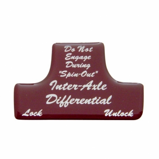"Axle Differential" Switch Guard Sticker Only - Candy Red