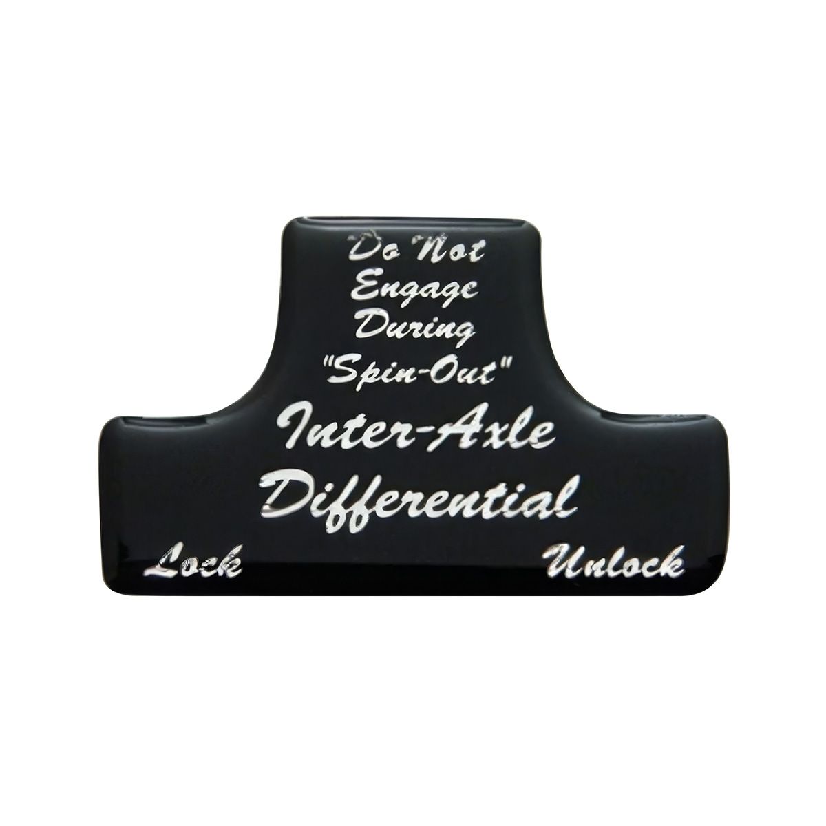 "Axle Differential" Switch Guard Sticker Only - Glossy Black