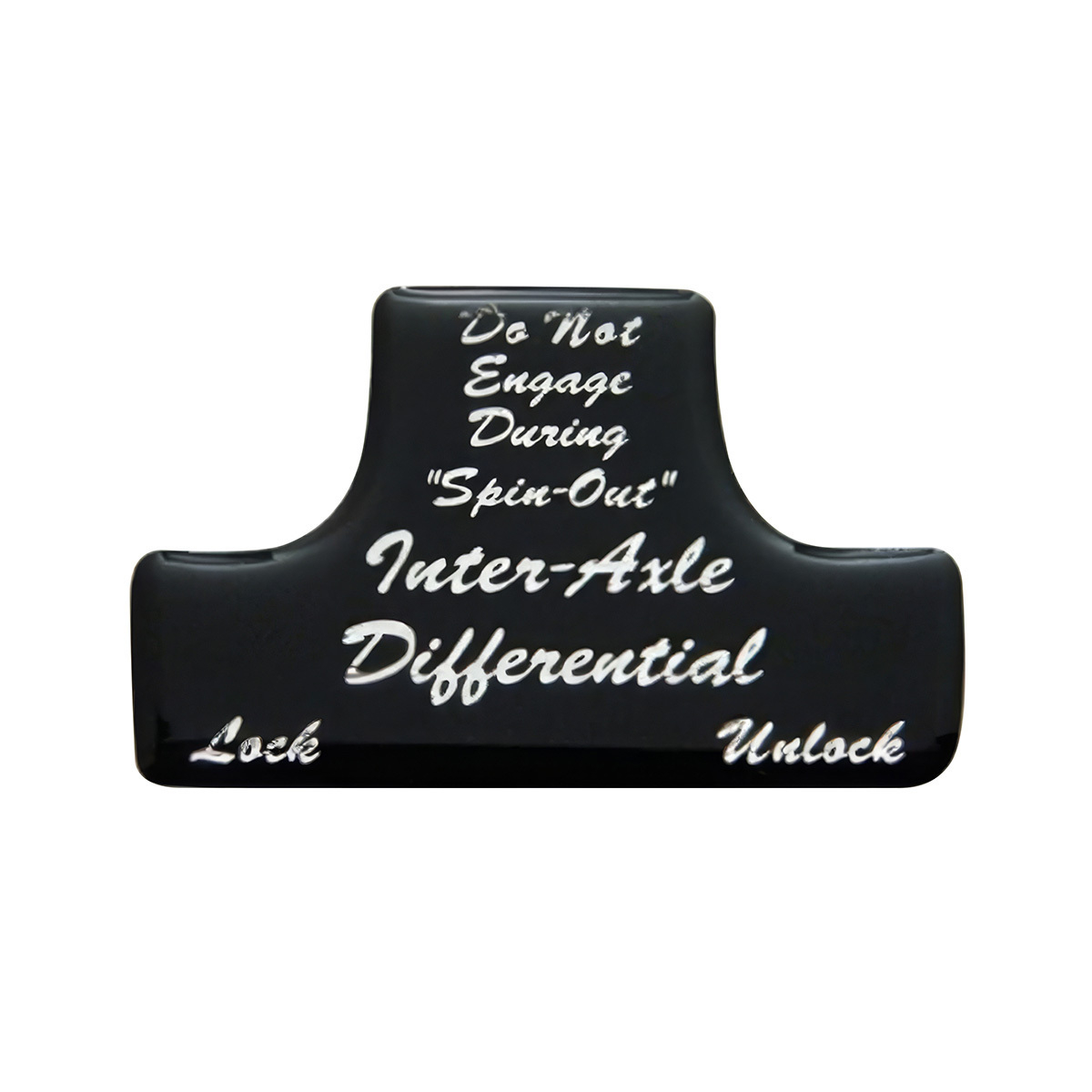 "Axle Differential" Switch Guard Sticker Only - Glossy Black - Thumbnail 2