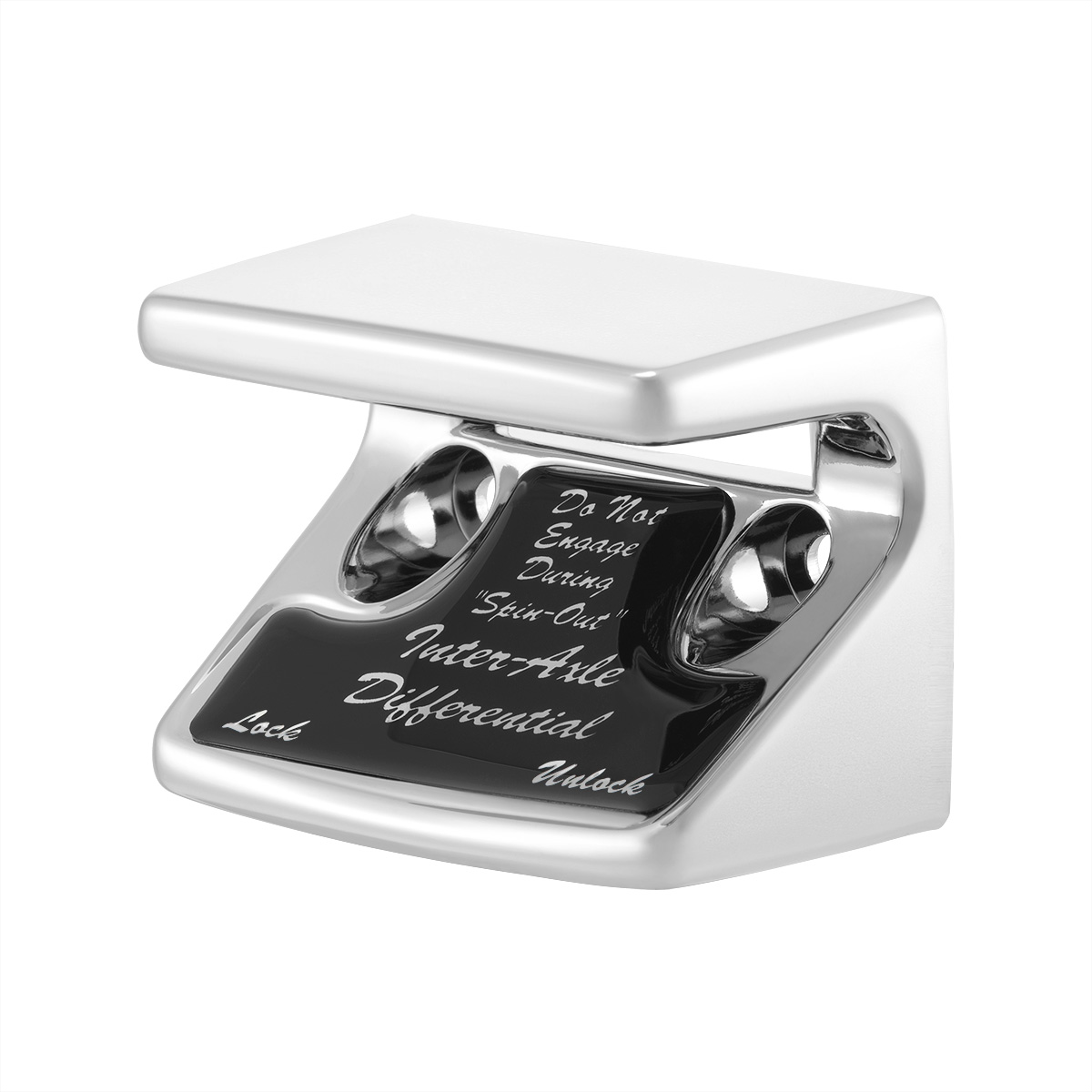 Chrome Plastic Axle/Differential Switch Guard With Glossy Sticker For 1990-2010 Freightliner Classic-Black - Thumbnail 4