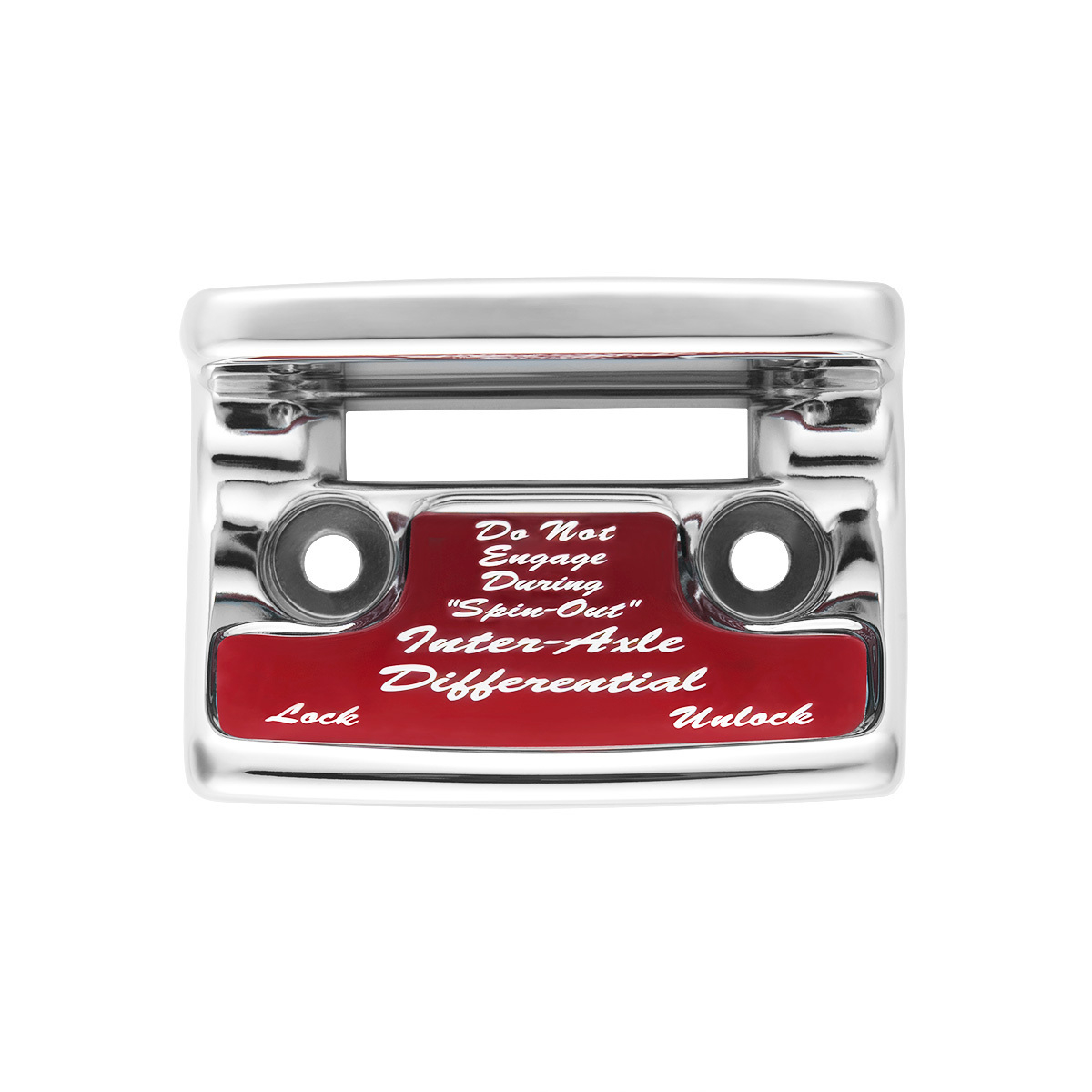 Chrome Plastic Axle/Differential Switch Guard With Glossy Sticker For 1990-2010 Freightliner Classic-Red - Thumbnail 6