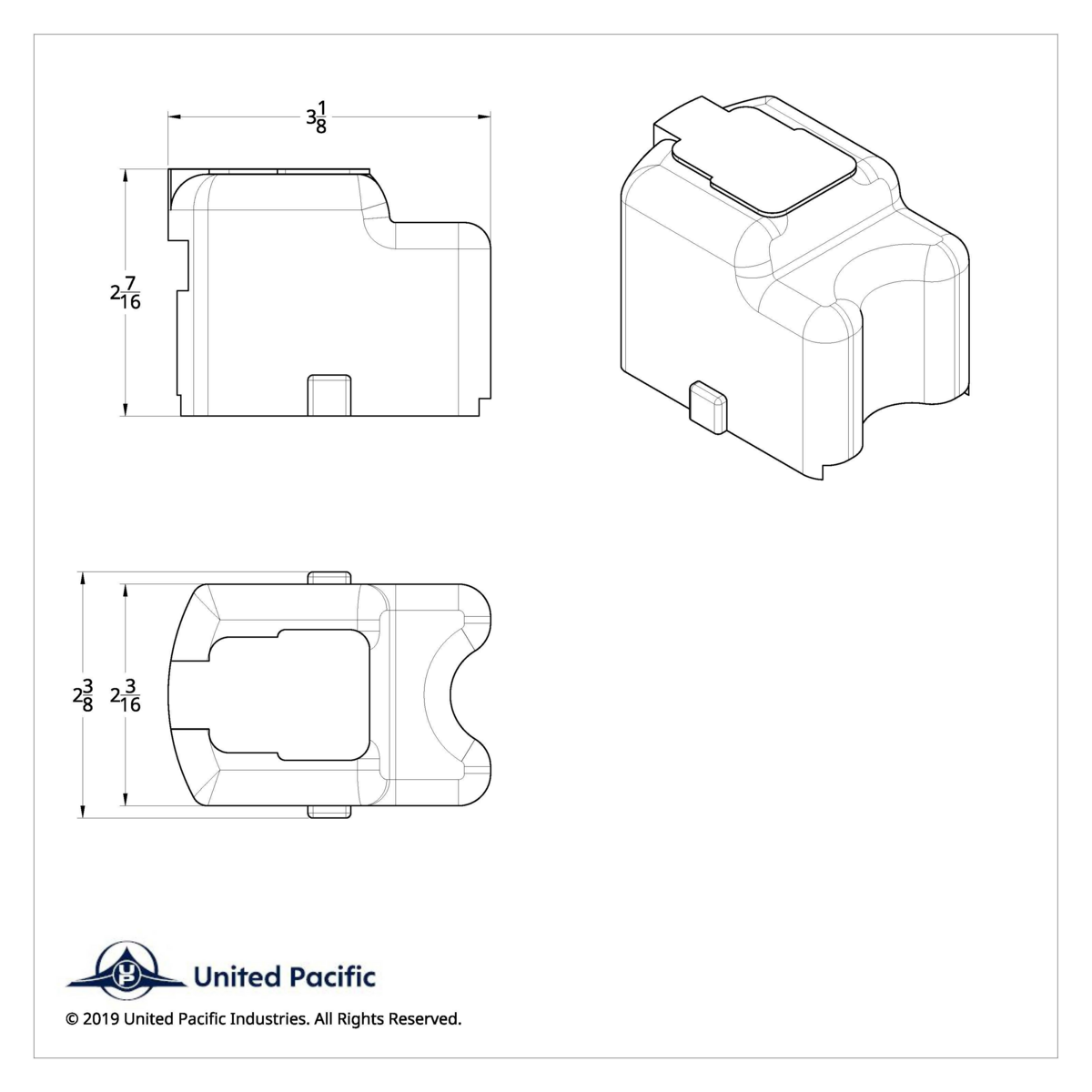 Chrome Plastic Turn Signal Switch Cover For Grote Style Lever - Thumbnail 5