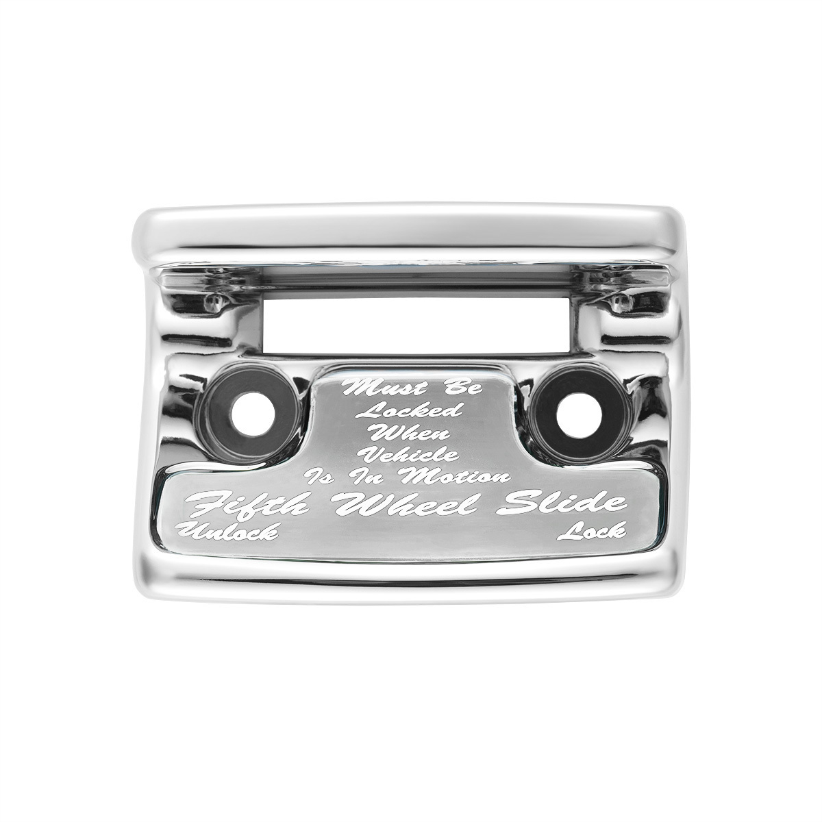 Chrome Plastic Fifth Wheel Switch Guard With Glossy Sticker For 1990-2010 Freightliner Classic- Silver Sticker - Thumbnail 6