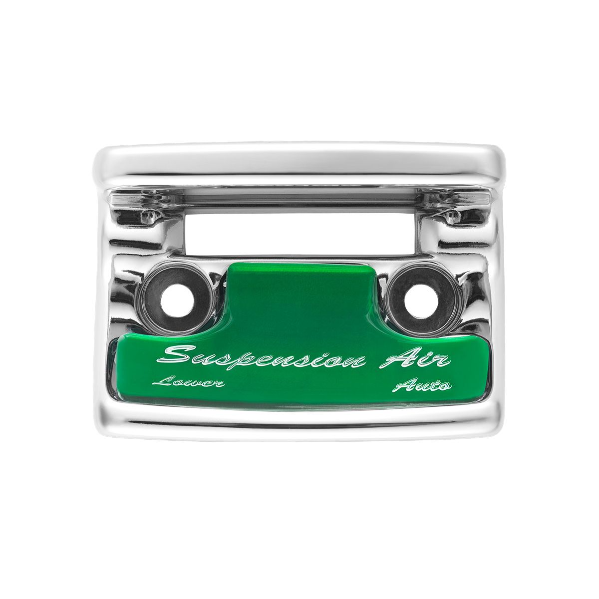 Chrome Plastic Suspension Air Switch Guard With Glossy Sticker For 1990-2010 Freightliner Classic-Green