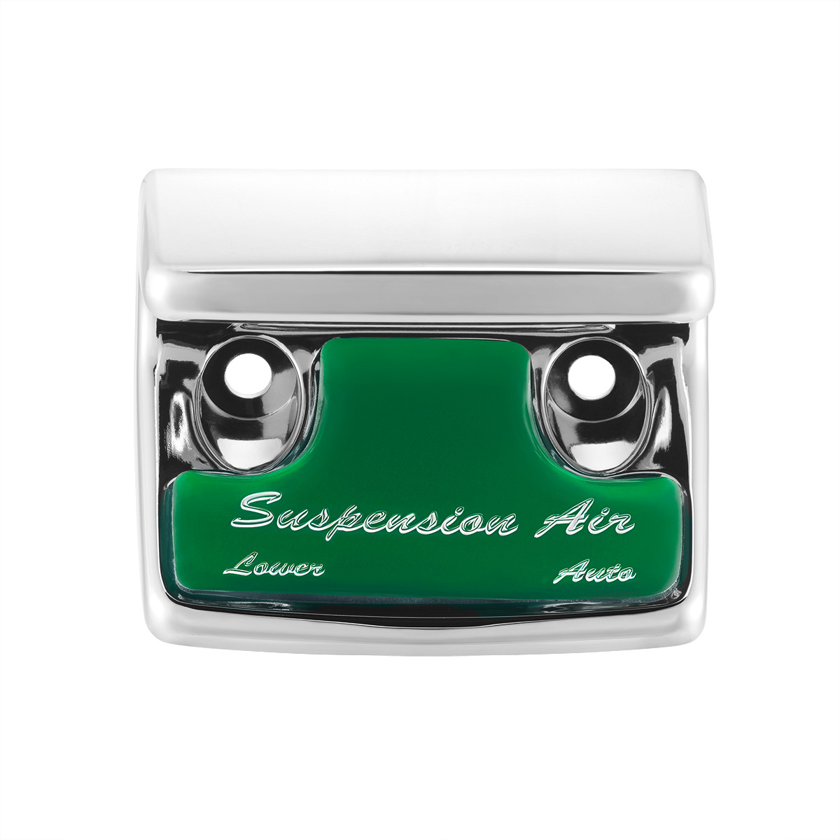 Chrome Plastic Suspension Air Switch Guard With Glossy Sticker For 1990-2010 Freightliner Classic-Green - Thumbnail 2