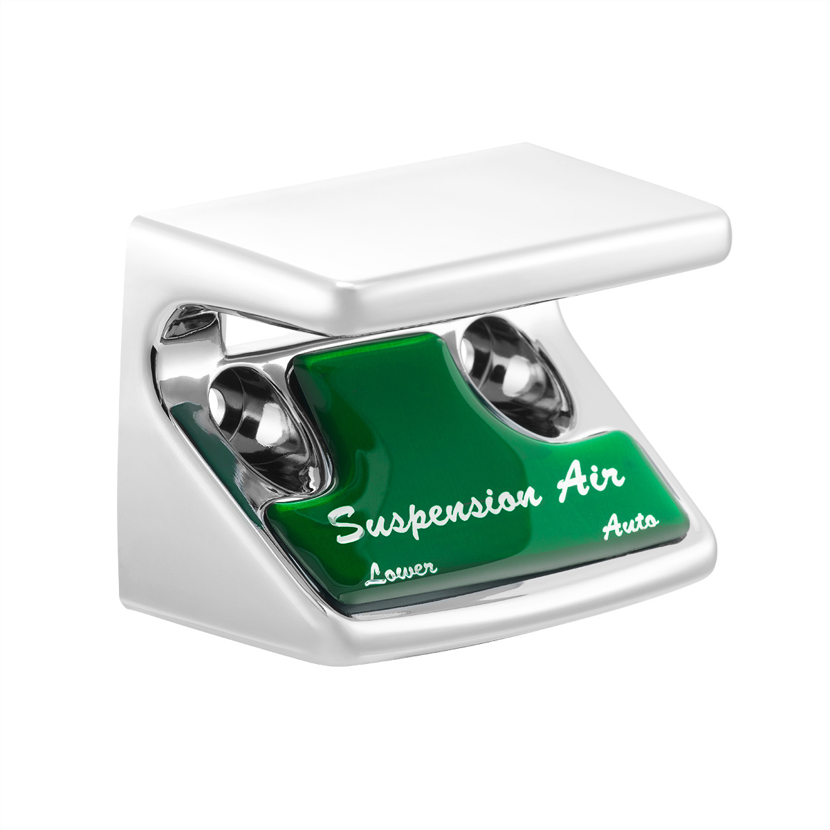 Chrome Plastic Suspension Air Switch Guard With Glossy Sticker For 1990-2010 Freightliner Classic-Green - Thumbnail 3