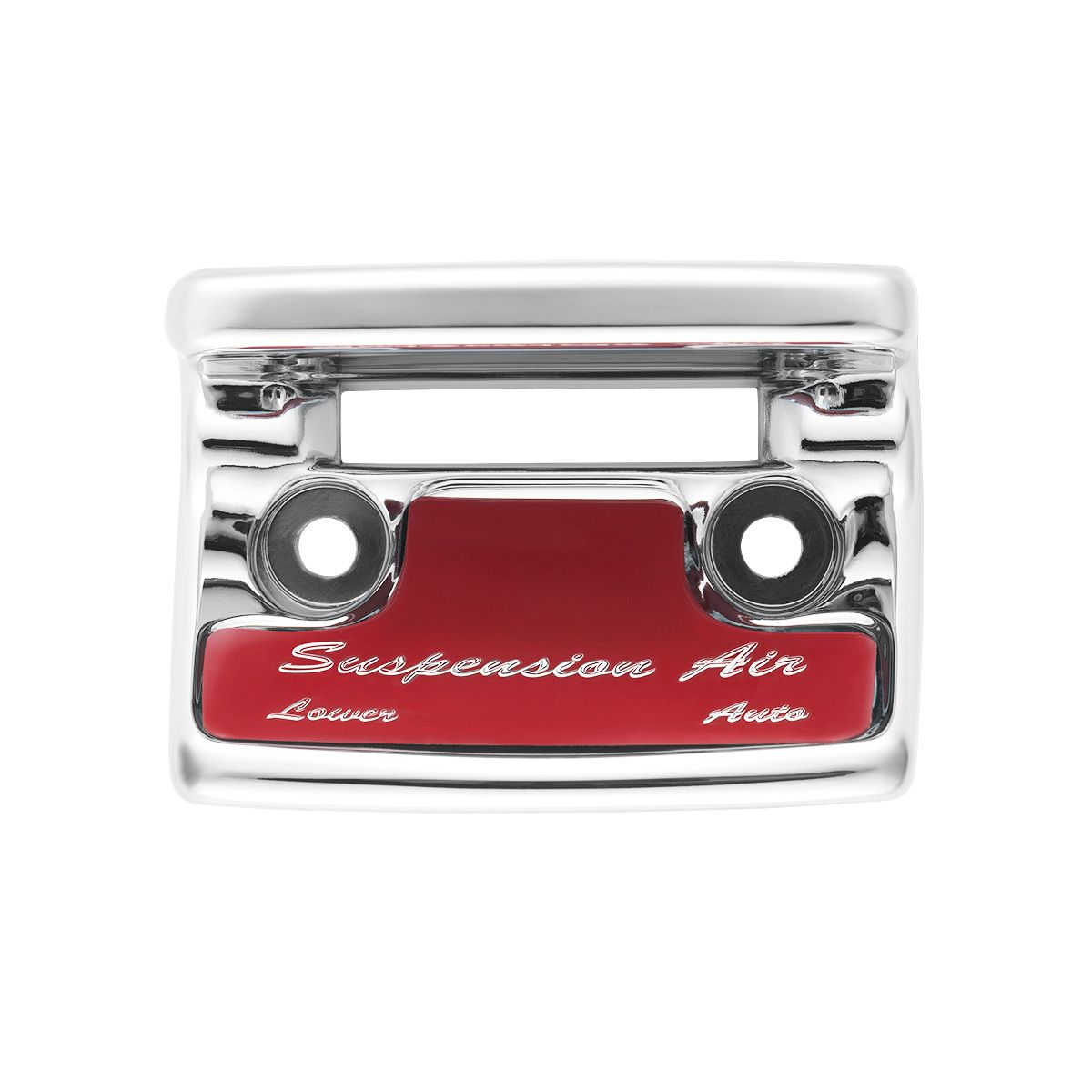 Chrome Plastic Suspension Air Switch Guard With Glossy Sticker For 1990-2010 Freightliner Classic-Red