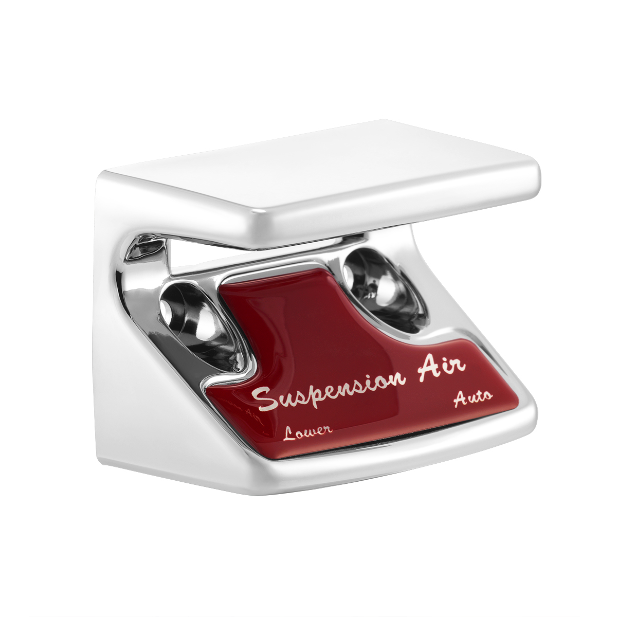 Chrome Plastic Suspension Air Switch Guard With Glossy Sticker For 1990-2010 Freightliner Classic-Red - Thumbnail 3