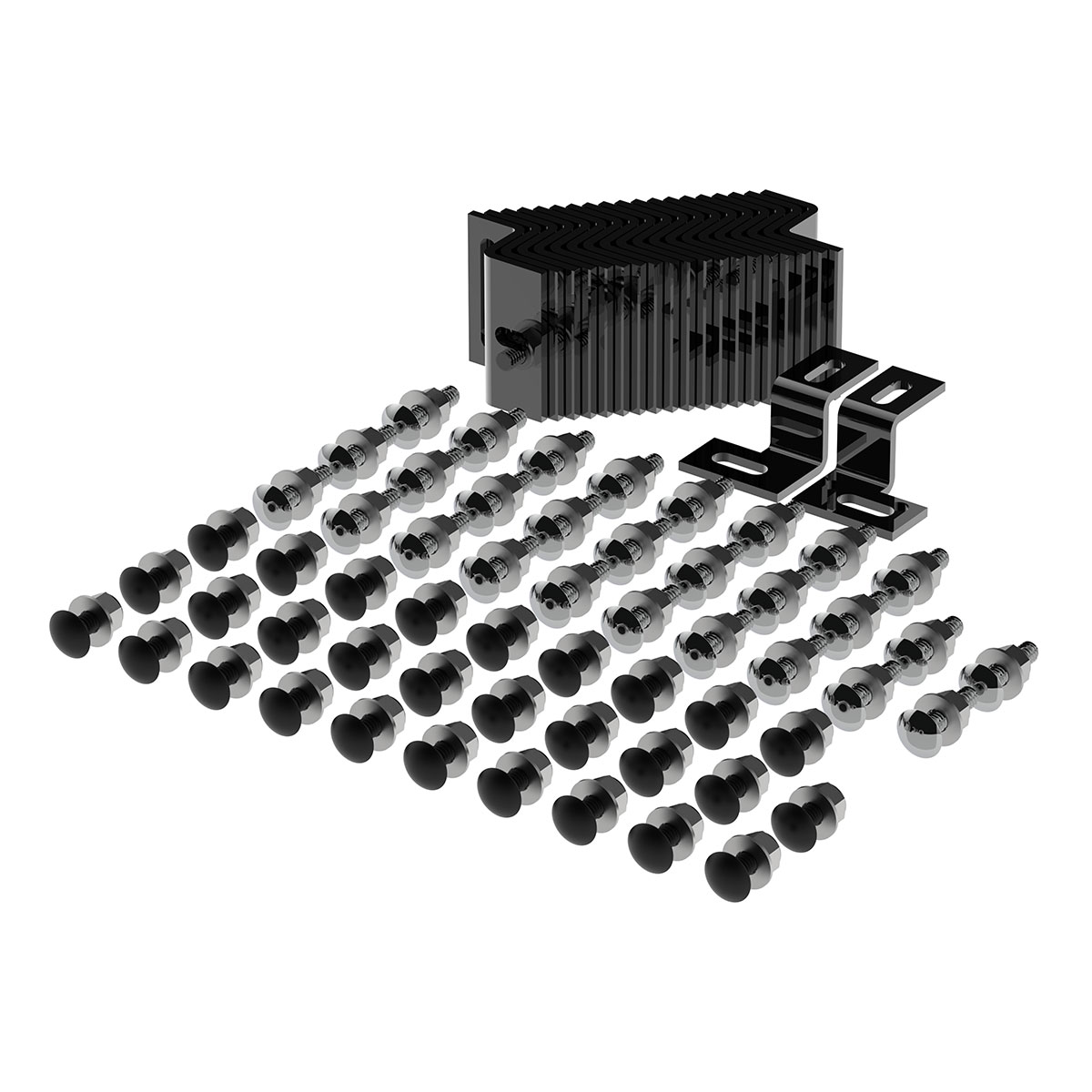 Aluminum Billet Style Grille Insert With Horizontal Bars For Peterbilt 389 - Thumbnail 6