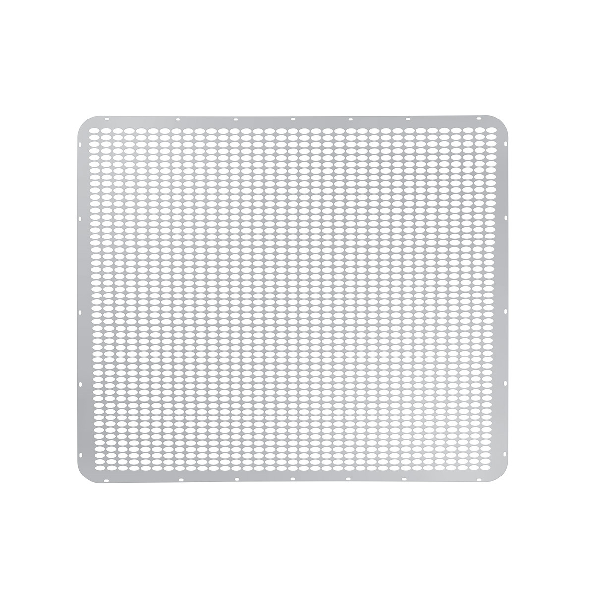 430 Stainless Grille Mesh For Peterbilt 379 With Extended Hood - Straight Oval Holes - Thumbnail 3
