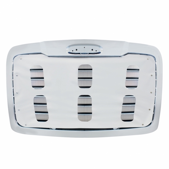 White Vinyl Front Winter Guard For 2008-2017 Freightliner Cascadia - Thumbnail 2