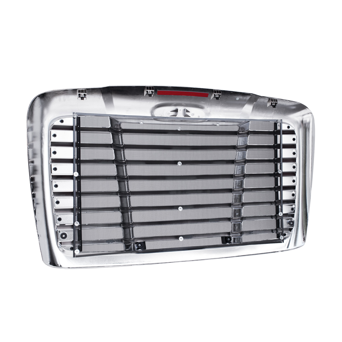 Chrome Grille With Bug Screen For 2008-2017 Freightliner Cascadia - Thumbnail 2