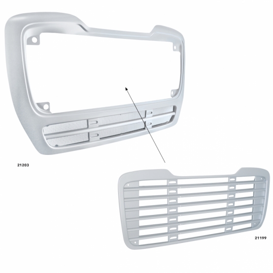 Freightliner M2 Silver Grille Surround - Thumbnail 2