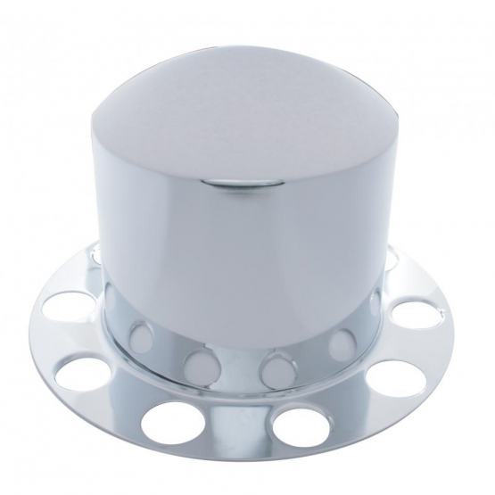 Stainless Dome Rear Axle Cover 2PC Kit For 1-1/2" Nut Cover - Aluminum Wheel