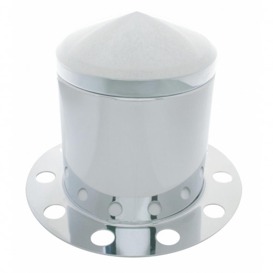 Stainless Pointed Rear Axle Cover 3PC Kit For 33mm Nut Cover - Steel/Aluminum Wheel